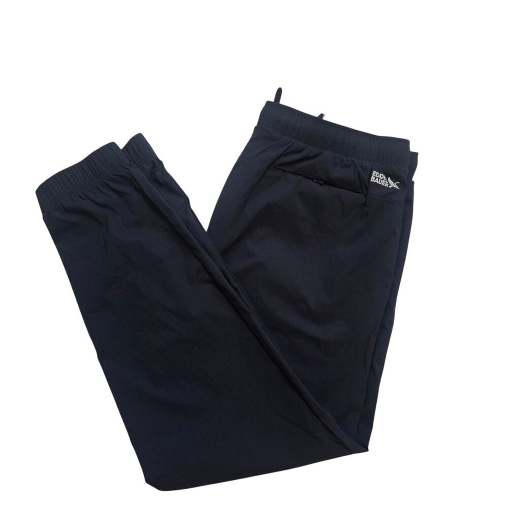 Eddie Bauer Oasis Jogger Pants Men's sz XL Black Tech Performance Ripstop Fabric